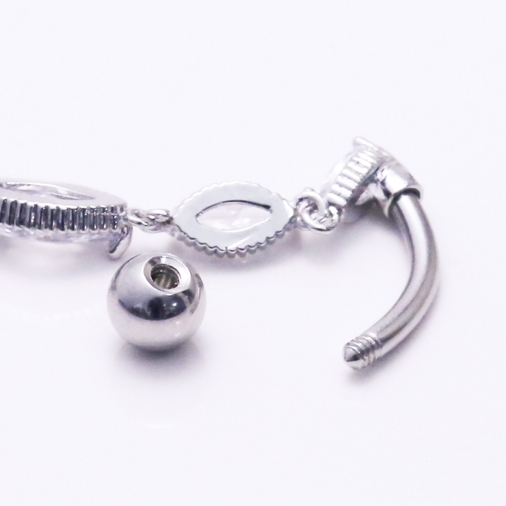 ヘソピアス 14G 4マーキーズCZジュエル | ピアス専門店HOMESLICEPRODUCTIONS | 詳細画像5 