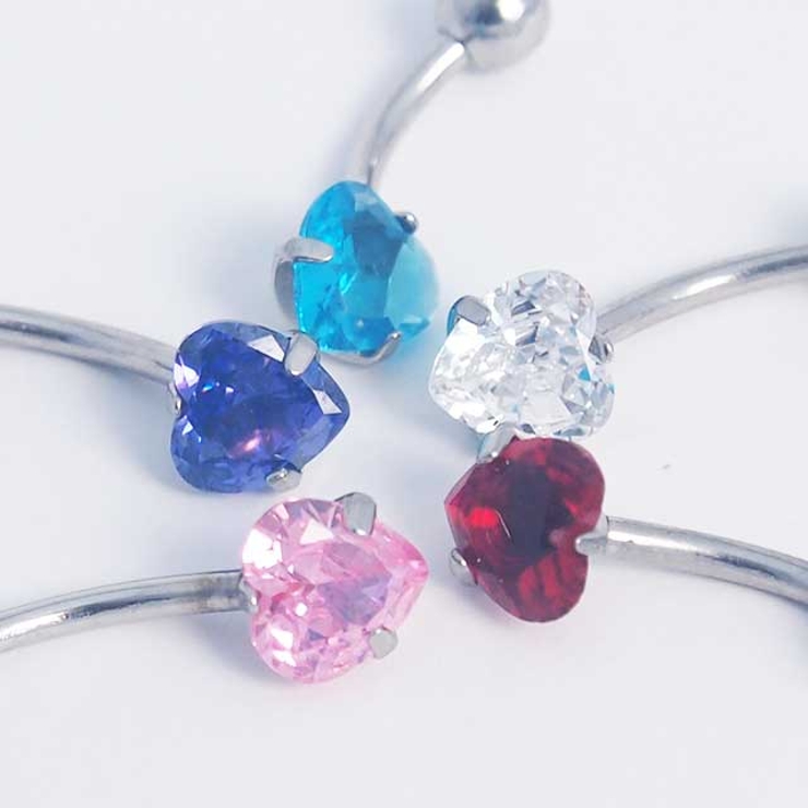 CZ ハートジュエル バナナバーベル 14G | ピアス専門店HOMESLICEPRODUCTIONS | 詳細画像9 
