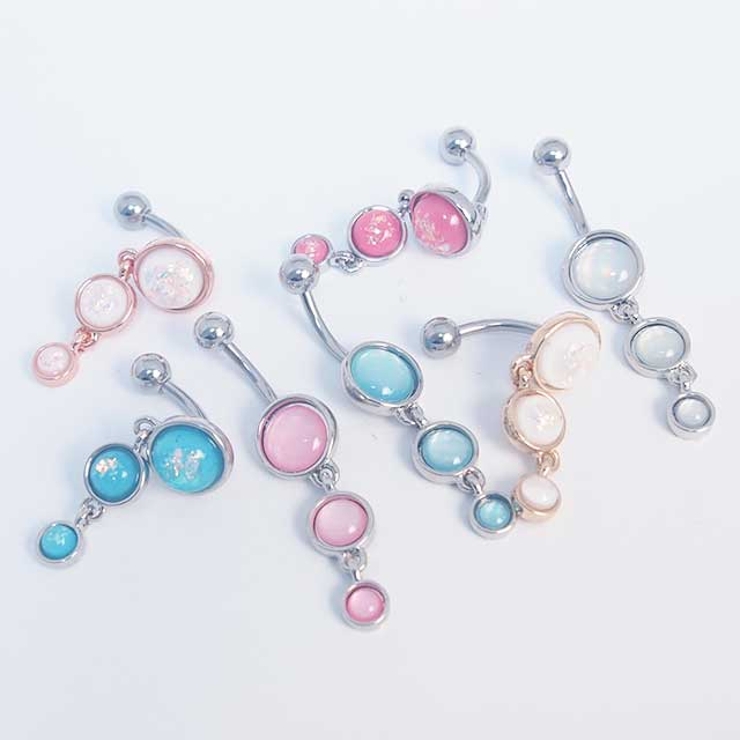 トリプルラウンドダングル オパールグリッター＆イルミネーションストーン バナナバ… | ピアス専門店HOMESLICEPRODUCTIONS | 詳細画像9 