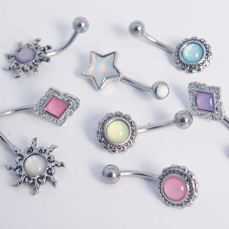 イルミネーションストーン バラエティチャーム バナナバーベル 14G | ピアス専門店HOMESLICEPRODUCTIONS | 詳細画像7 