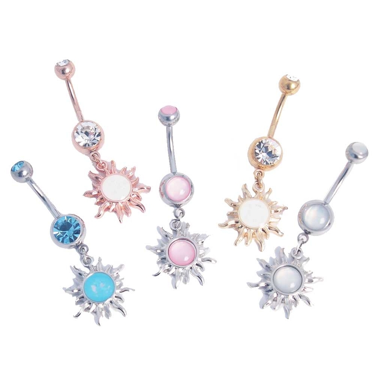 トライバルサンダングル イルミネーションストーン＆オパールグリッター バナナバー… | ピアス専門店HOMESLICEPRODUCTIONS | 詳細画像1 