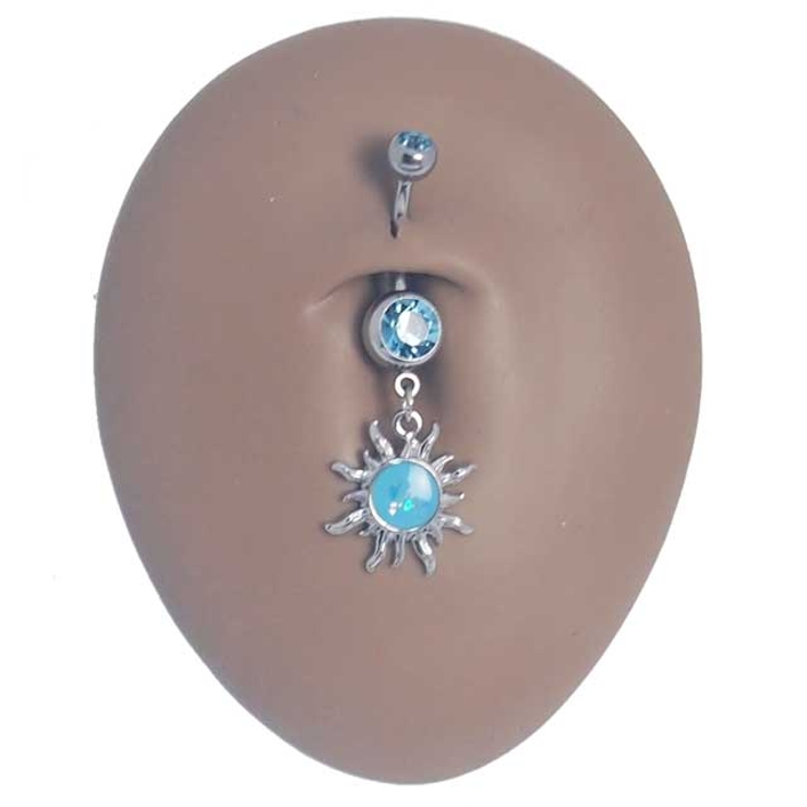 トライバルサンダングル イルミネーションストーン＆オパールグリッター バナナバー… | ピアス専門店HOMESLICEPRODUCTIONS | 詳細画像11 