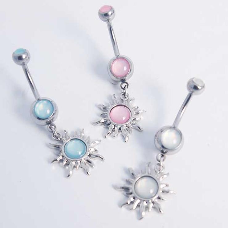 トライバルサンダングル イルミネーションストーン＆オパールグリッター バナナバー… | ピアス専門店HOMESLICEPRODUCTIONS | 詳細画像8 