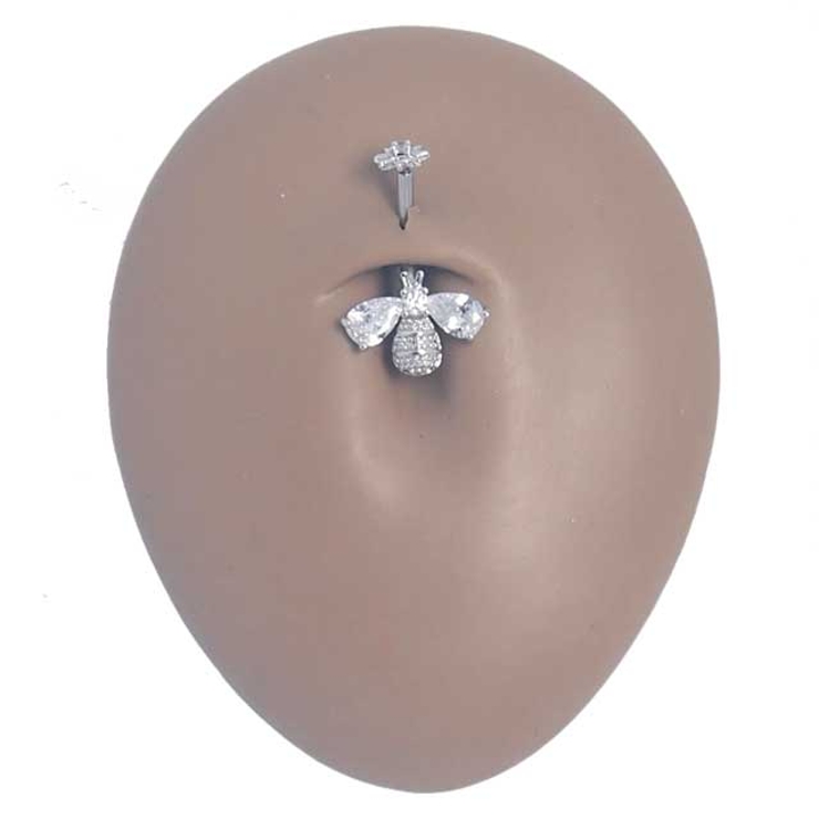 ヘソピアス CZ ジュエルチャーム インターナルバナナバーベル 14G | ピアス専門店HOMESLICEPRODUCTIONS | 詳細画像14 