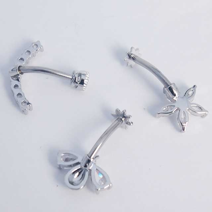 ヘソピアス CZ ジュエルチャーム インターナルバナナバーベル 14G | ピアス専門店HOMESLICEPRODUCTIONS | 詳細画像11 