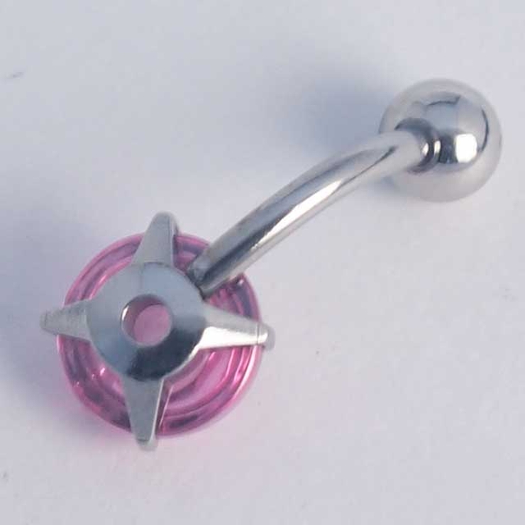 ヘソピアス ジルコン カボションストーン バナナバーベル 14G | ピアス専門店HOMESLICEPRODUCTIONS | 詳細画像7 