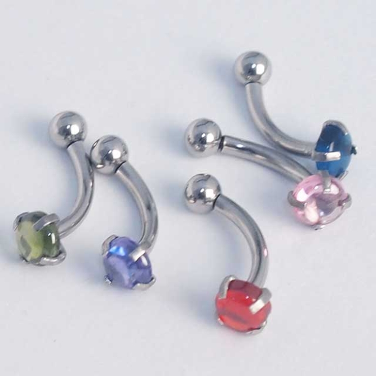 ジルコン カボションストーン インターナルバナナバーベル 16G | ピアス専門店HOMESLICEPRODUCTIONS | 詳細画像8 