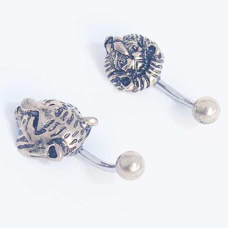 ヘソピアス 14G ゴールドタイガー＆ライオン | ピアス専門店HOMESLICEPRODUCTIONS | 詳細画像5 