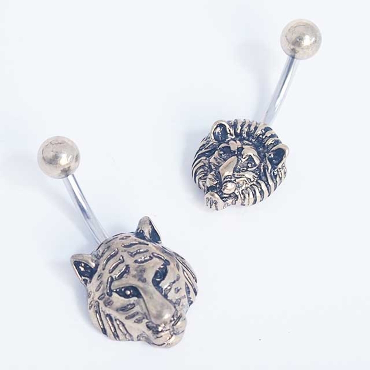 ヘソピアス 14G ゴールドタイガー＆ライオン | ピアス専門店HOMESLICEPRODUCTIONS | 詳細画像6 