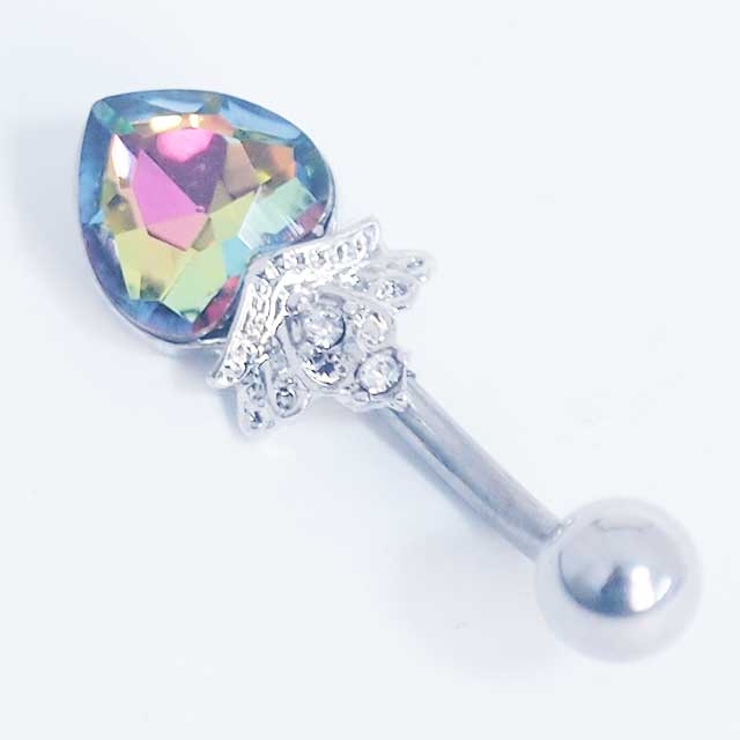 ヘソピアス 14G ハートクリスタル＆ティアラ | ピアス専門店HOMESLICEPRODUCTIONS | 詳細画像5 