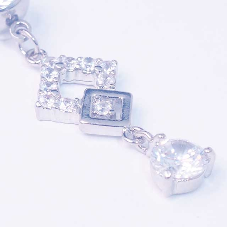 ヘソピアス 14G ダブルスクエア | ピアス専門店HOMESLICEPRODUCTIONS | 詳細画像4 