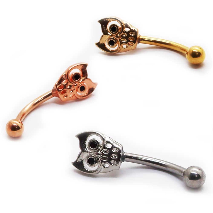 アイブロウ 16G フクロウ | ピアス専門店HOMESLICEPRODUCTIONS | 詳細画像1 