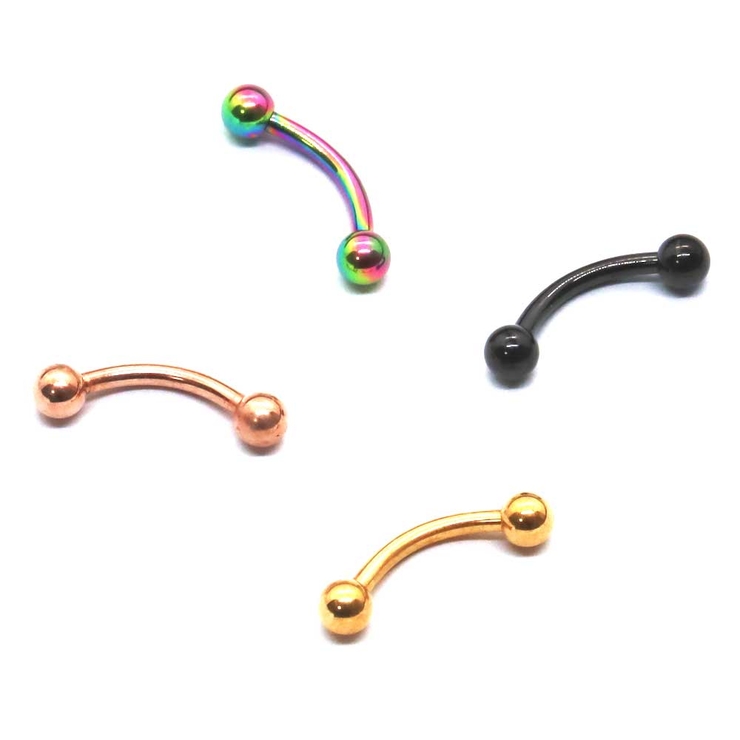 アイブロウ 16G PVD | ピアス専門店HOMESLICEPRODUCTIONS | 詳細画像1 