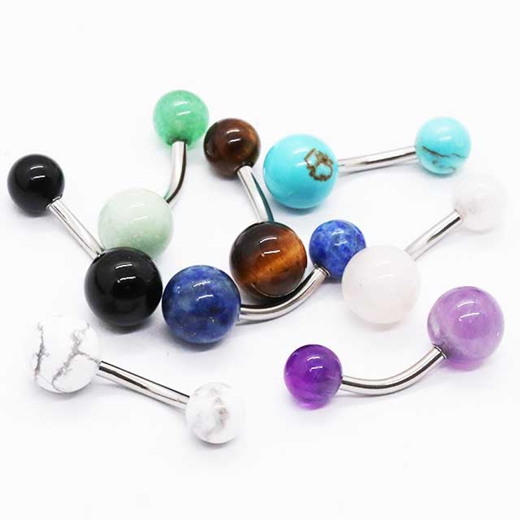 ヘソピアス 14G ナチュラルストーン | ピアス専門店HOMESLICEPRODUCTIONS | 詳細画像9 