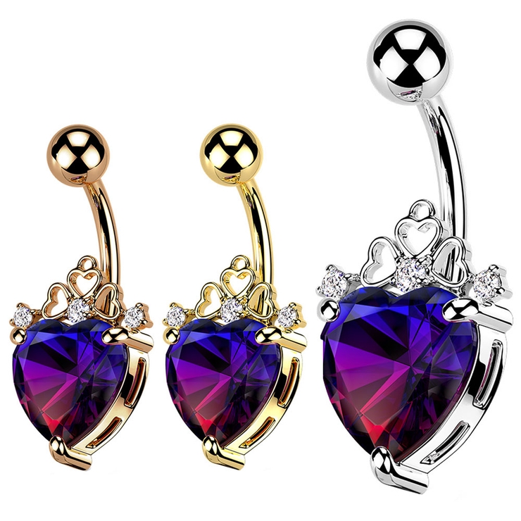 ヘソピアス 14G ハートフィリグリー | ピアス専門店HOMESLICEPRODUCTIONS | 詳細画像1 