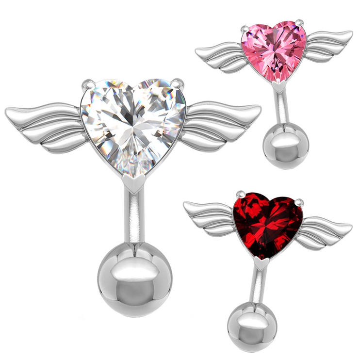 ヘソピアス 14G ハート | ピアス専門店HOMESLICEPRODUCTIONS | 詳細画像1 