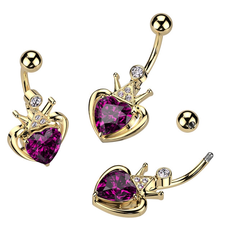 ヘソピアス 14G ハート | ピアス専門店HOMESLICEPRODUCTIONS | 詳細画像7 