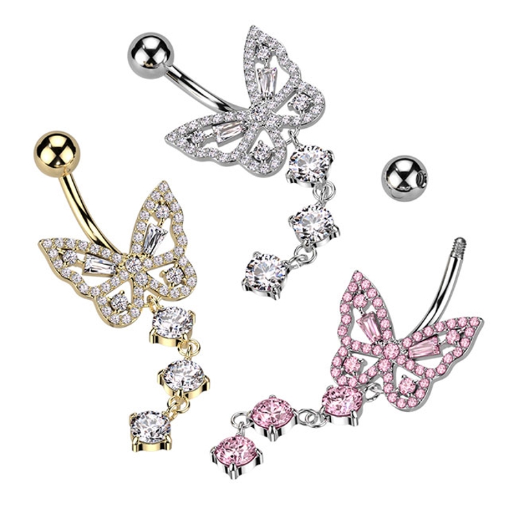 ヘソピアス 14G バタフライ | ピアス専門店HOMESLICEPRODUCTIONS | 詳細画像11