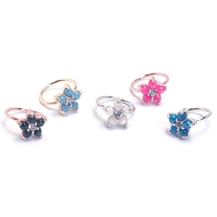 ボディピアス 20G レジンイミテーションオパールフラワー | ピアス専門店HOMESLICEPRODUCTIONS | 詳細画像1 