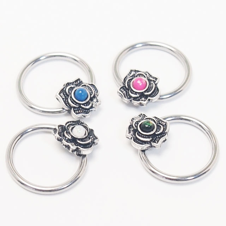 オパール＆クリスタル キャプティブビーズリング | ピアス専門店HOMESLICEPRODUCTIONS | 詳細画像6 