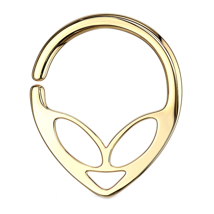 ゴールド | ボディピアス エイリアン ベンダブルフープリング | ピアス専門店HOMESLICEPRODUCTIONS