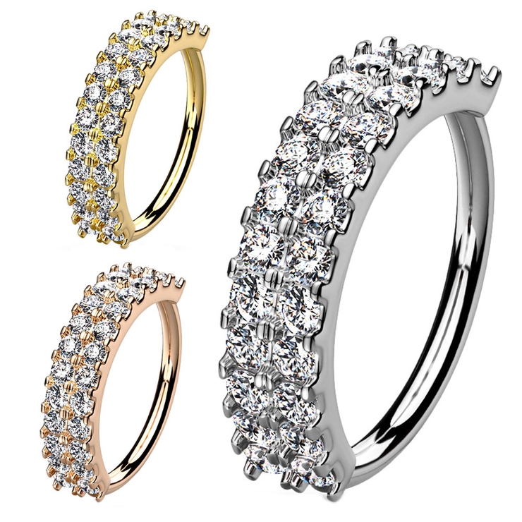 ダボディピアス ブルライン CZジュエル | ピアス専門店HOMESLICEPRODUCTIONS | 詳細画像1 