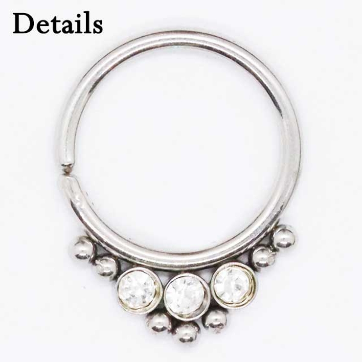 ボディピアス トリプルジュエル CZ | ピアス専門店HOMESLICEPRODUCTIONS | 詳細画像4 