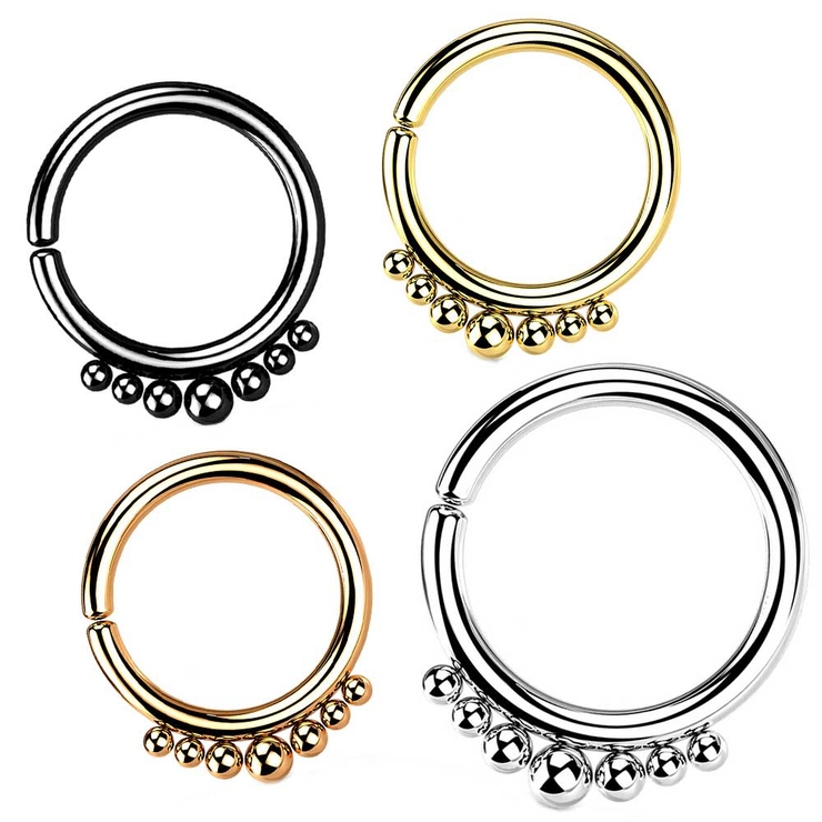 ボディピアス アウターボール ベンダブルフーププリング | ピアス専門店HOMESLICEPRODUCTIONS | 詳細画像1 