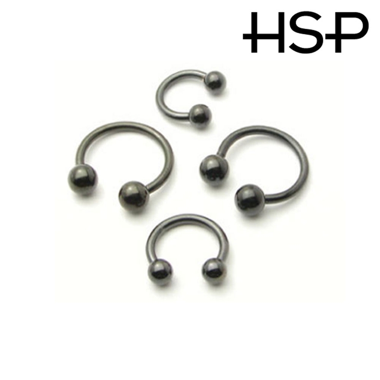 ブラックサーキュラーバーベル 14Ｇ【ボディピアス ボディーピアス | ピアス専門店HOMESLICEPRODUCTIONS | 詳細画像2 