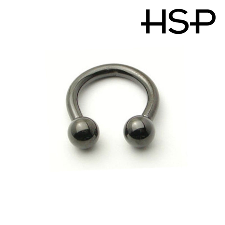ボディピアス ブラックサーキュラーバーベル 10G【ボディピアス | ピアス専門店HOMESLICEPRODUCTIONS | 詳細画像2 