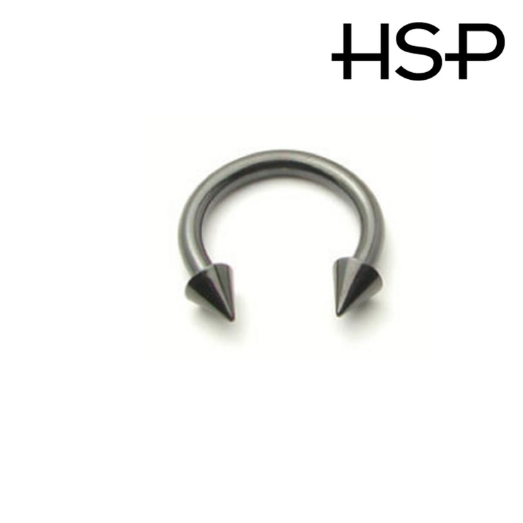 ボディピアス ブラックサーキュラーバーベル 10G | ピアス専門店HOMESLICEPRODUCTIONS | 詳細画像2 