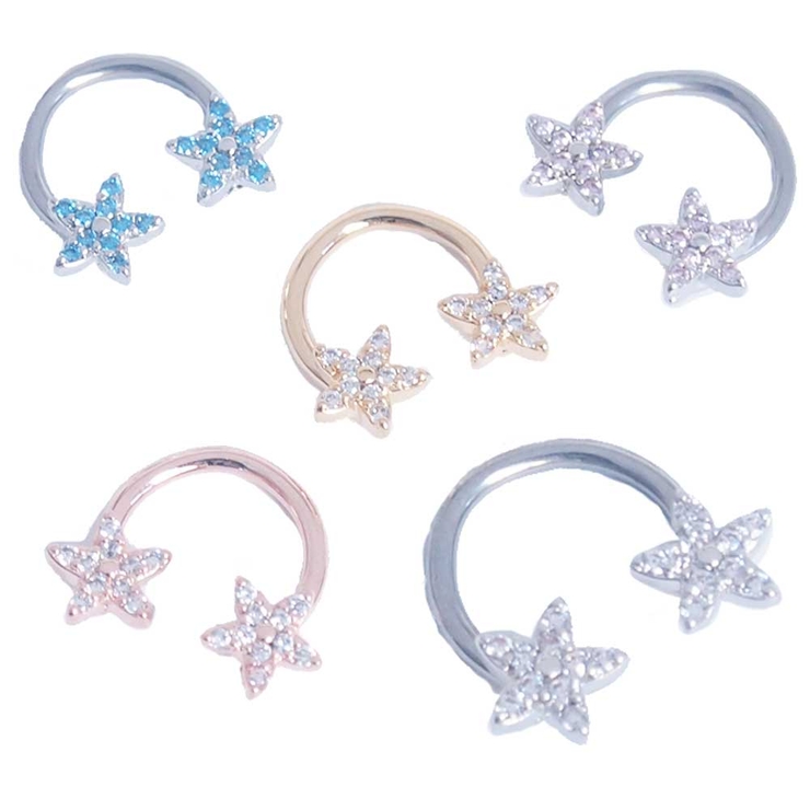 ボディピアス CZ フラワートップ | ピアス専門店HOMESLICEPRODUCTIONS | 詳細画像1 