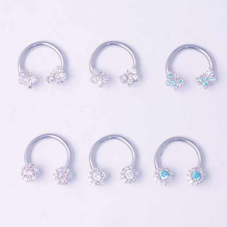 ボディピアス CZパヴェ バタフライ＆デイジー | ピアス専門店HOMESLICEPRODUCTIONS | 詳細画像2 