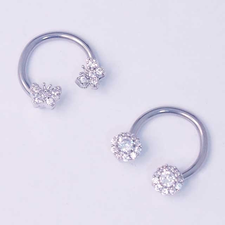 ボディピアス CZパヴェ バタフライ＆デイジー | ピアス専門店HOMESLICEPRODUCTIONS | 詳細画像3 