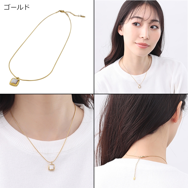 ネックレス サージカルステンレス オパールスクエア | ピアス専門店HOMESLICEPRODUCTIONS | 詳細画像4 