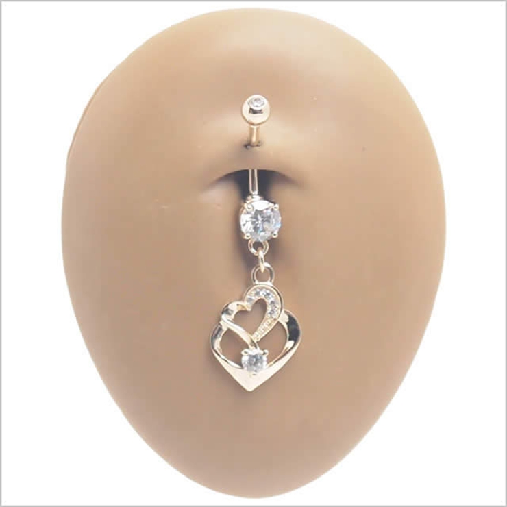 14K 14G ダブルハートダングル | ピアス専門店HOMESLICEPRODUCTIONS | 詳細画像4 
