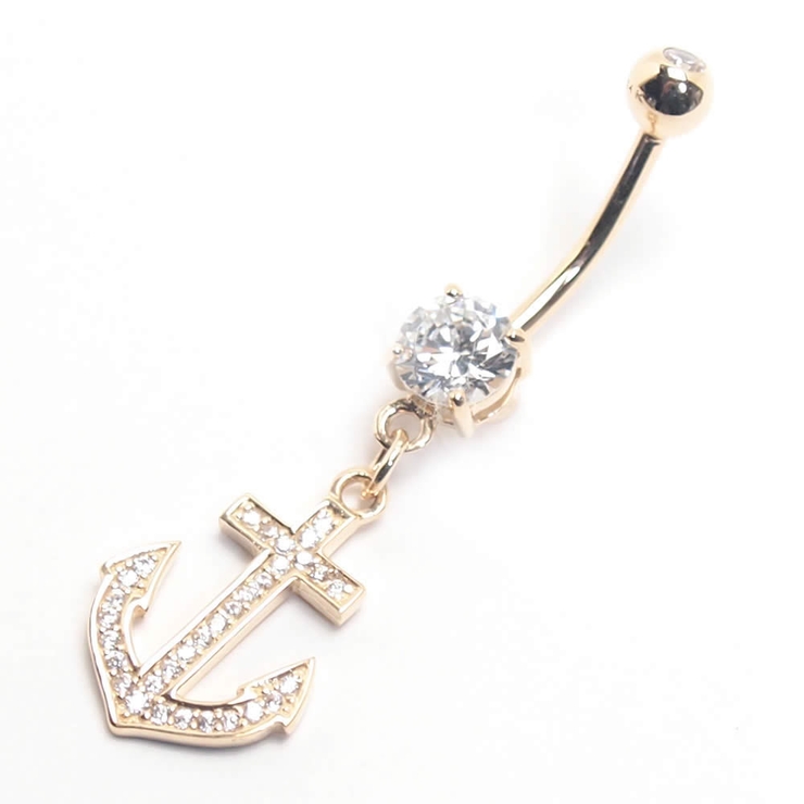 14K 14G アンカーダングル | ピアス専門店HOMESLICEPRODUCTIONS | 詳細画像1 