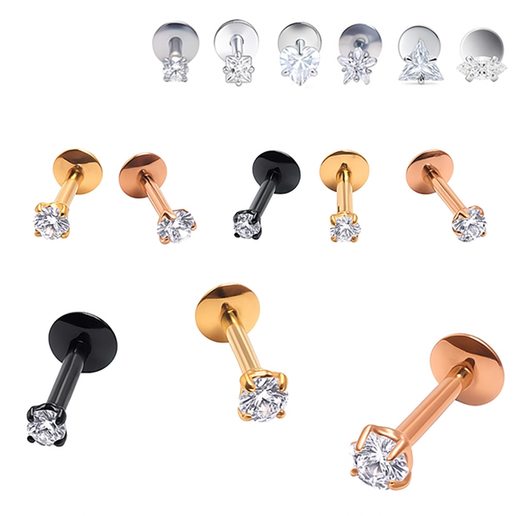 ボディピアス 16G CZトップ | ピアス専門店HOMESLICEPRODUCTIONS | 詳細画像1 