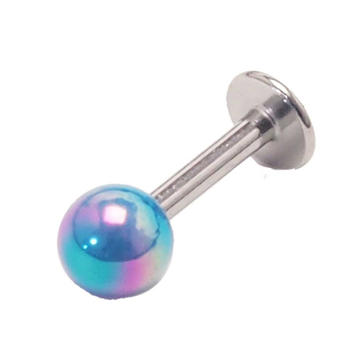 ブルー | ボディピアス メタリック オーロラコーティングボール | ピアス専門店HOMESLICEPRODUCTIONS