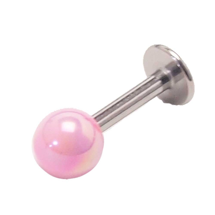 ピンク | ボディピアス メタリック オーロラコーティングボール | ピアス専門店HOMESLICEPRODUCTIONS