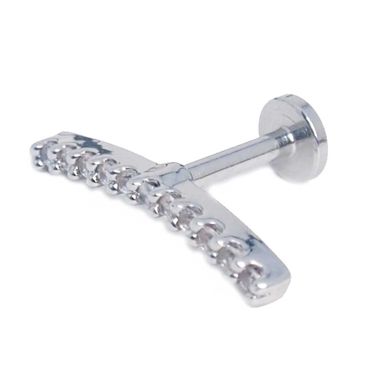 シルバー | ボディピアス CZジュエル カーブライン | ピアス専門店HOMESLICEPRODUCTIONS