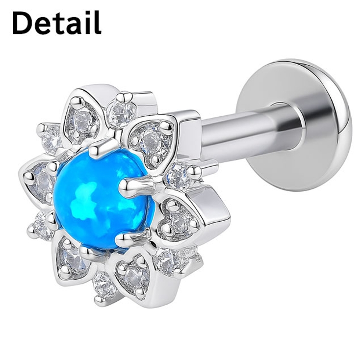 ボディピアス CZフラワーオパール インターナル | ピアス専門店HOMESLICEPRODUCTIONS | 詳細画像4 