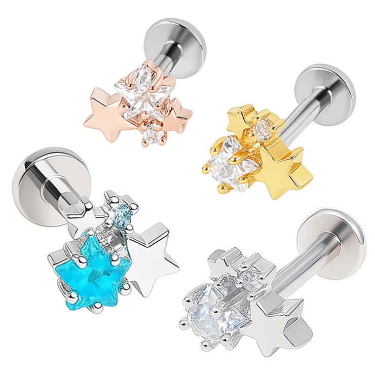 ボディピアス CZ クラスタースター | ピアス専門店HOMESLICEPRODUCTIONS | 詳細画像1 