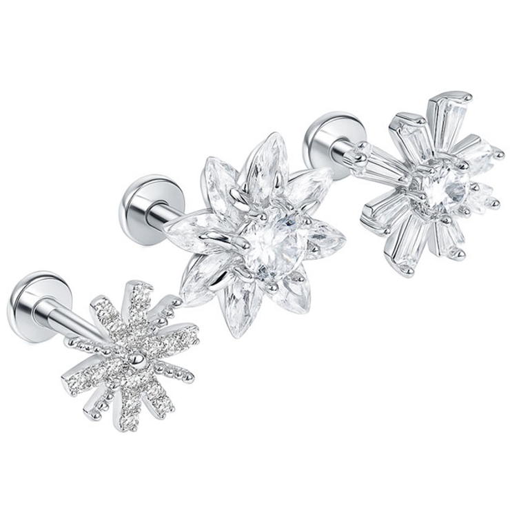 ボディピアス CZ フラワー&amp;スノーフレーク | ピアス専門店HOMESLICEPRODUCTIONS | 詳細画像5 