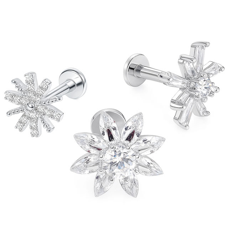 ボディピアス CZ フラワー&amp;スノーフレーク | ピアス専門店HOMESLICEPRODUCTIONS | 詳細画像7 