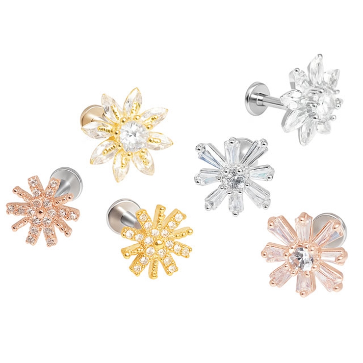 ボディピアス CZ フラワー&amp;スノーフレーク | ピアス専門店HOMESLICEPRODUCTIONS | 詳細画像12 