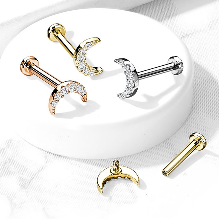 ボディピアスCZ パヴェジュエル クレセントムーン | ピアス専門店HOMESLICEPRODUCTIONS | 詳細画像11 