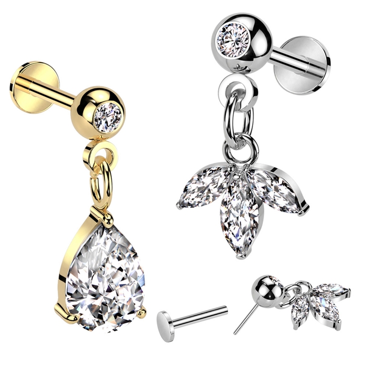 ボディピアス 16G ラブレットスタッド | ピアス専門店HOMESLICEPRODUCTIONS | 詳細画像1 