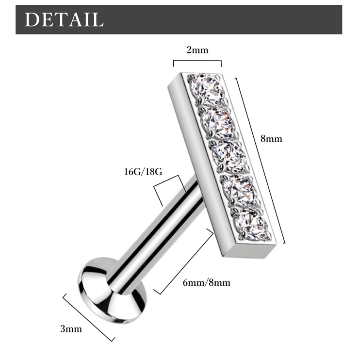 ボディピアス16G 18G ラブレットスタッド | ピアス専門店HOMESLICEPRODUCTIONS | 詳細画像9 