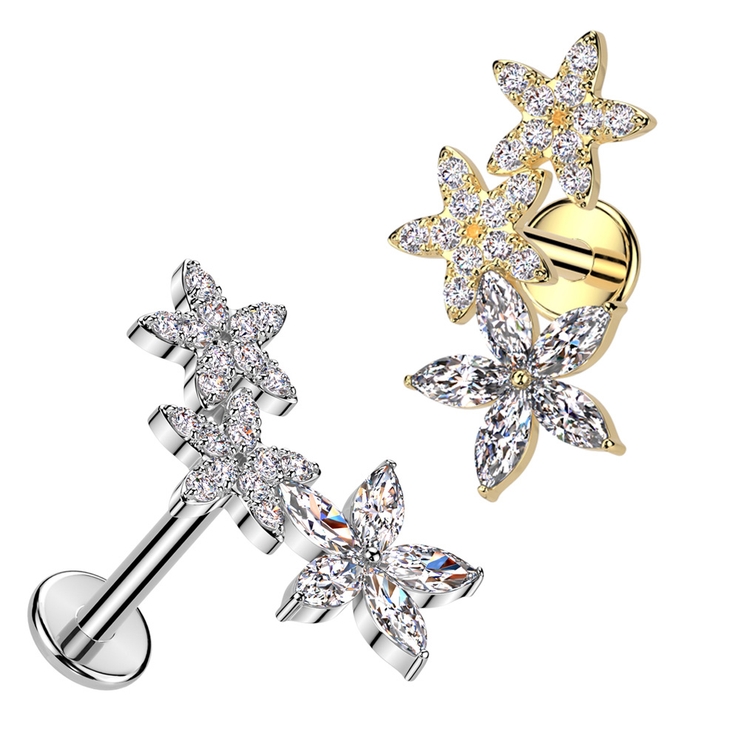 ボディピアス16G 18G ラブレットスタッド | ピアス専門店HOMESLICEPRODUCTIONS | 詳細画像1 